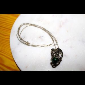 Malachite Dragon Necklace